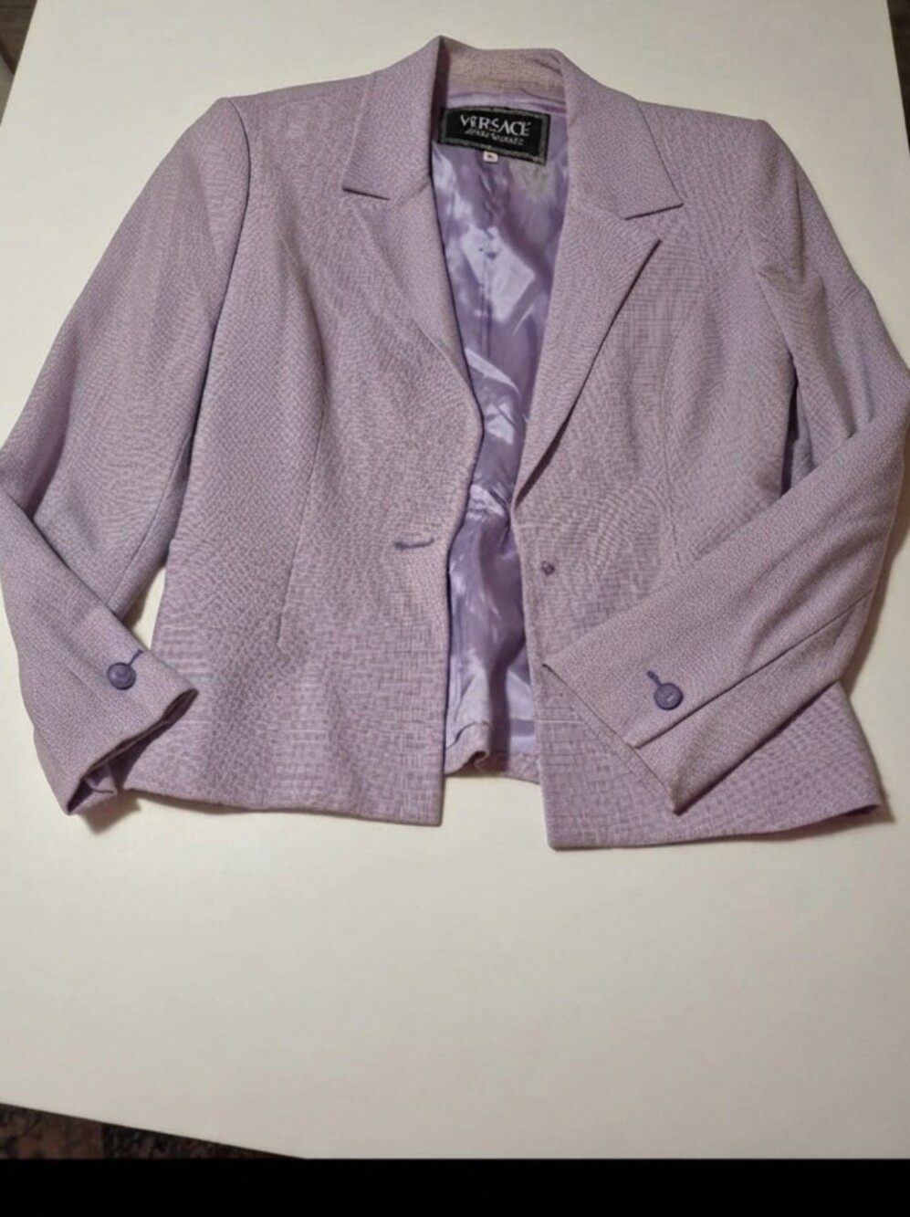 Versace Jeans Collection Lavender Single-Breasted Medusa Blazer 26/40 Sz US 4